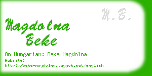 magdolna beke business card